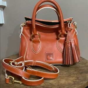 Dooney & Bourke Orange Leather Satchel